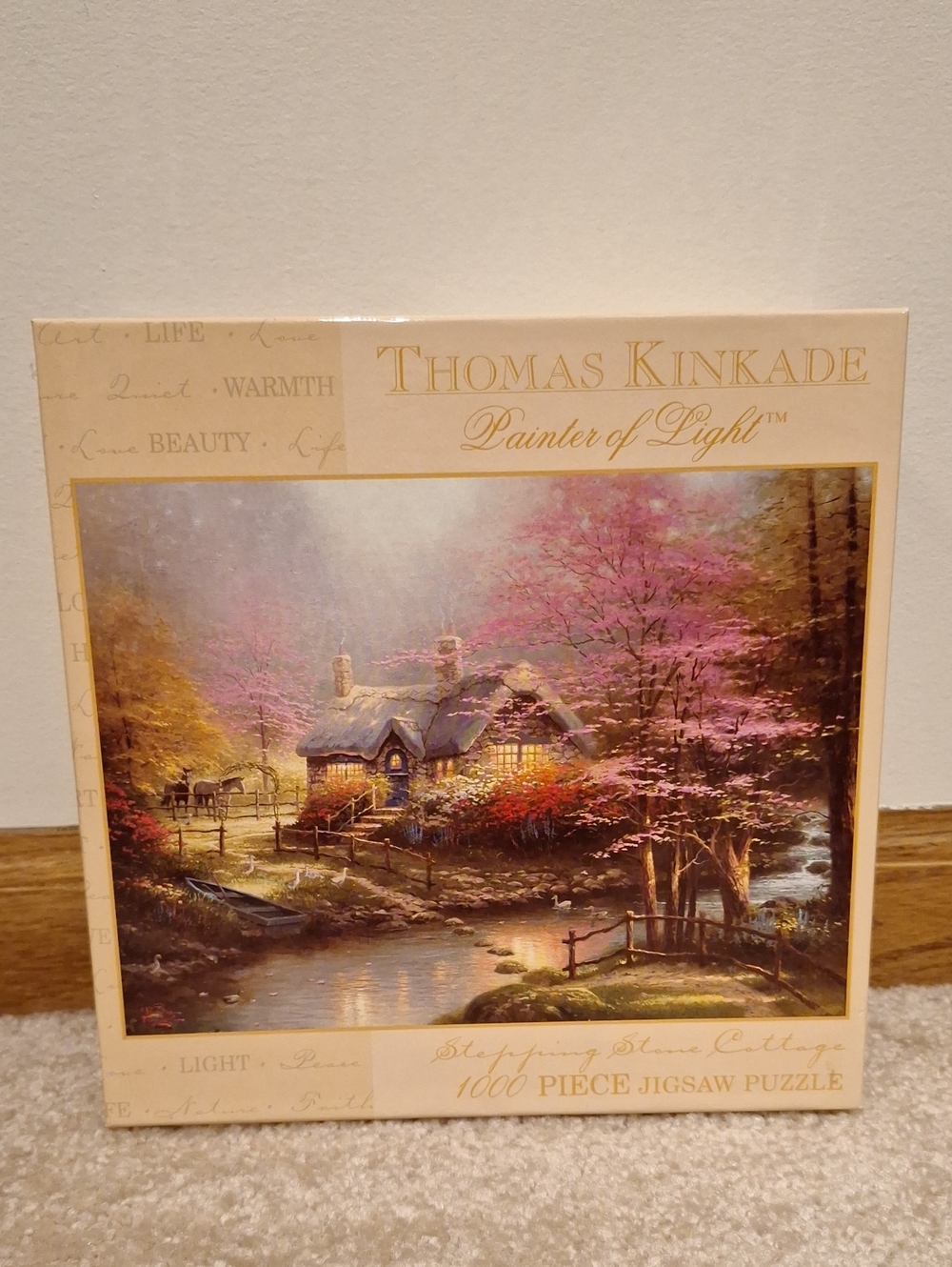 Thomas Kinkade Stepping Stone Cottage 1000 Piece Puzzle